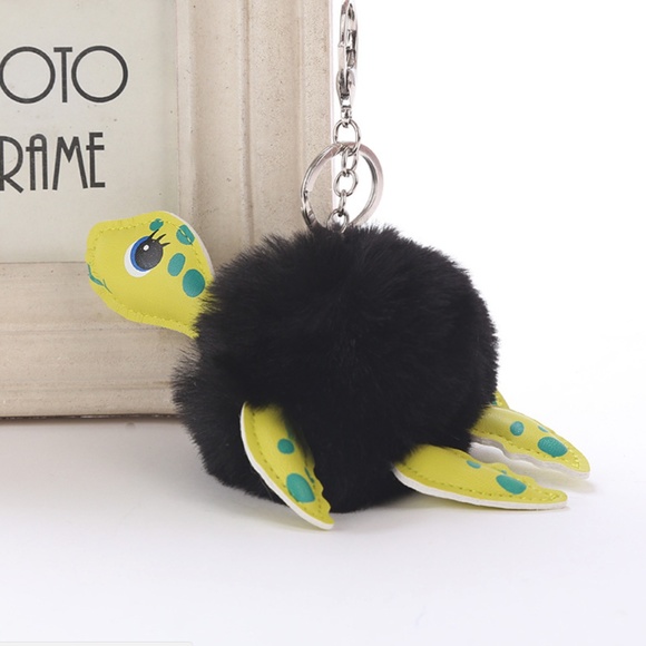Cute Nation Accessories - NEW Cute Turtle Pom Pom Handbag Charm / Keychain 4